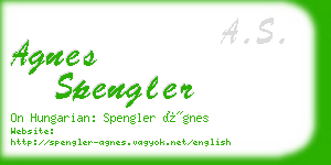 agnes spengler business card